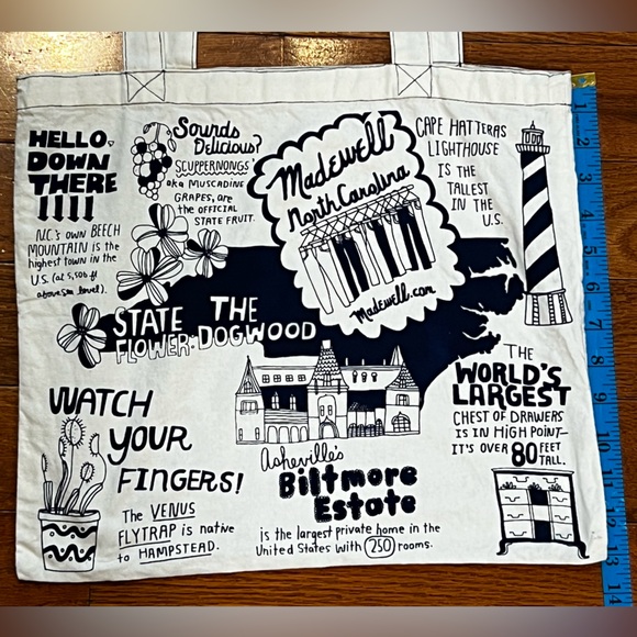 Madewell North Carolina Graphic Cotton Tote - Picture 3 of 4